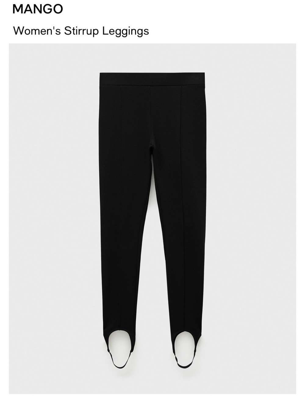 Mango Black Women's Stirrup Leggings